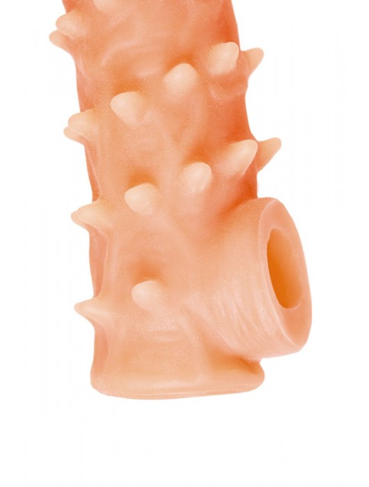 Телесная закрытая насадка с пупырышками Cock Sleeve Size S - 13,8 см. - KOKOS - в Майкопе купить с доставкой