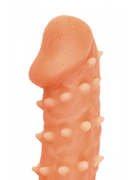 Телесная закрытая насадка с пупырышками Cock Sleeve Size S - 13,8 см. - KOKOS - в Майкопе купить с доставкой