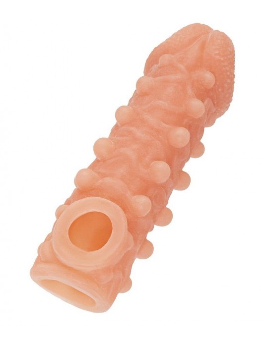 Телесная закрытая насадка с шариками Cock Sleeve Size S - 13,8 см. - KOKOS - в Майкопе купить с доставкой