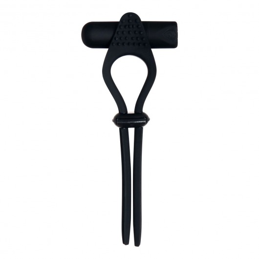 Черное эрекционное лассо с вибропулей Black Tie Affair - Zero Tolerance - в Майкопе купить с доставкой