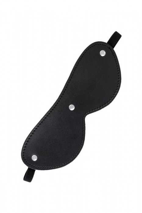 Черная кожаная маска Anonymo с мягким подкладом - ToyFa - купить с доставкой в Майкопе