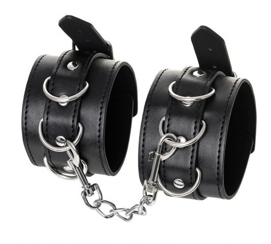 Черные оковы Anonymo из искусственной кожи - ToyFa - купить с доставкой в Майкопе