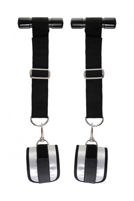 Черно-серебристые фиксаторы для рук на дверь Anonymo - ToyFa - купить с доставкой в Майкопе