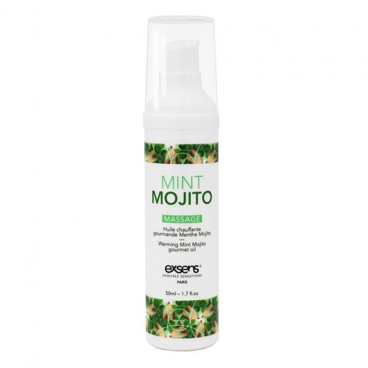 Разогревающее массажное масло с ароматом мохито Gourmet Mint Mojito - 50 мл. - Exsens - купить с доставкой в Майкопе