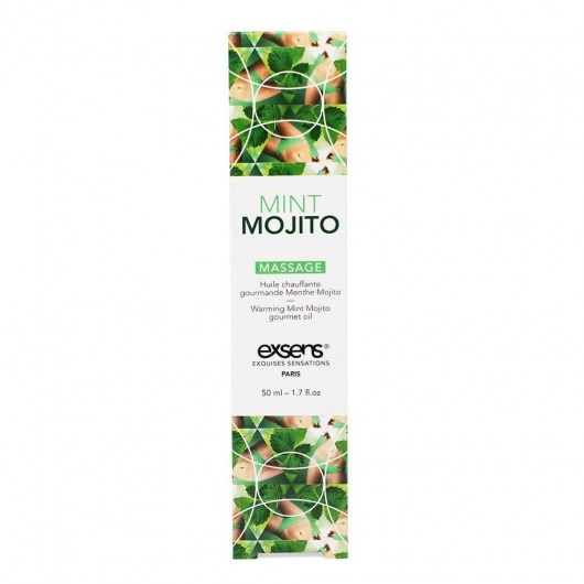 Разогревающее массажное масло с ароматом мохито Gourmet Mint Mojito - 50 мл. - Exsens - купить с доставкой в Майкопе