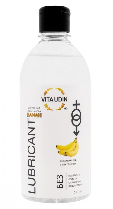 Интимный гель-смазка на водной основе VITA UDIN с ароматом банана - 500 мл. - VITA UDIN - купить с доставкой в Майкопе
