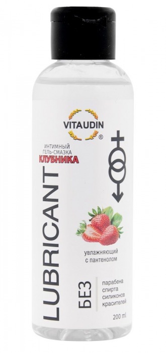 Интимный гель-смазка на водной основе VITA UDIN с ароматом клубники - 200 мл. - VITA UDIN - купить с доставкой в Майкопе