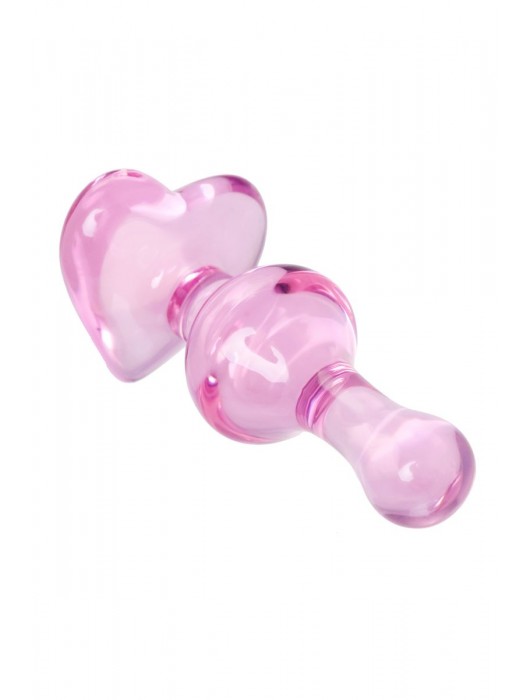 Розовая фигурная анальная втулка - 9,8 см. - Sexus