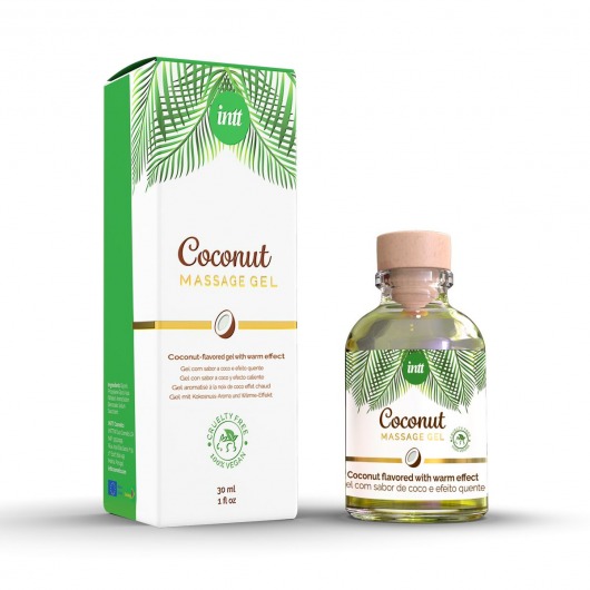 Массажный гель с ароматом кокоса Coconut - 30 мл. - INTT - купить с доставкой в Майкопе