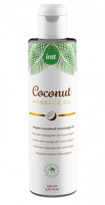 Массажное масло Vegan Coconut - 150 мл. - INTT - купить с доставкой в Майкопе