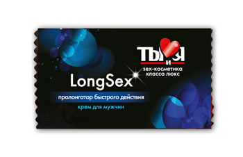 Пролонгирующий крем LongSex в одноразовой упаковке - 1,5 гр. - Биоритм - купить с доставкой в Майкопе