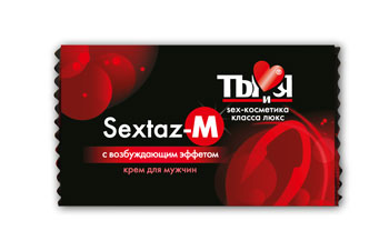 Возбуждающий крем Sextaz-M для мужчин в одноразовой упаковке - 1,5 гр. - Биоритм - купить с доставкой в Майкопе