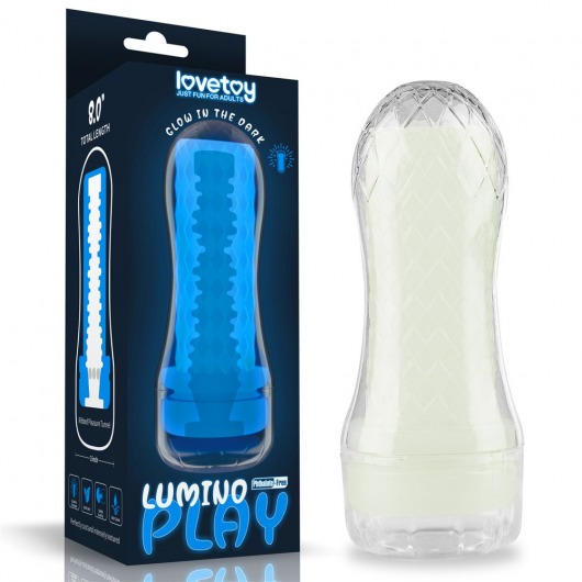 Светящийся в темноте мастурбатор Lumino Play Masturbator Ribbed - Lovetoy - в Майкопе купить с доставкой