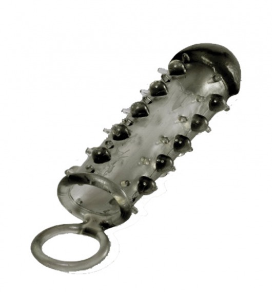 Дымчатая стимулирующая насадка с закрытой головкой SAMURAI PENIS SLEEVE BLACK - 14,5 см. - NMC - в Майкопе купить с доставкой