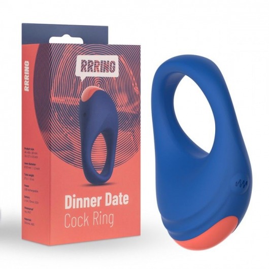 Синее эрекционное кольцо RRRING Dinner Date Cock Ring - FeelzToys - в Майкопе купить с доставкой