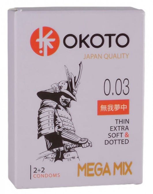 Набор из 4 презервативов OKOTO MegaMIX - Sitabella - купить с доставкой в Майкопе