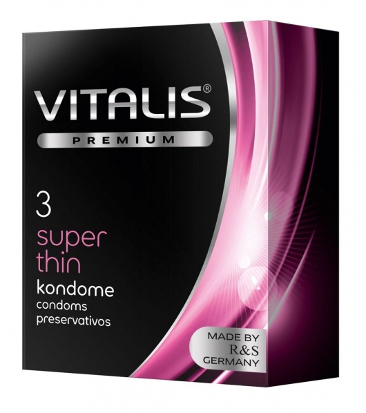 Ультратонкие презервативы VITALIS PREMIUM super thin - 3 шт. - Vitalis - купить с доставкой в Майкопе