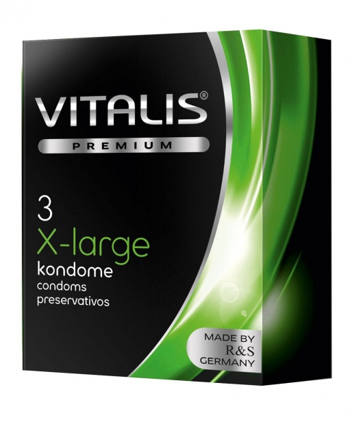 Презервативы увеличенного размера VITALIS PREMIUM x-large - 3 шт. - Vitalis - купить с доставкой в Майкопе