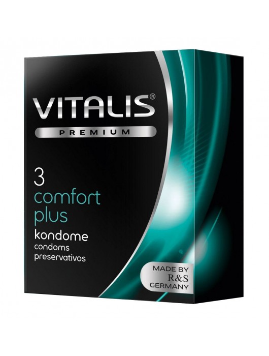 Контурные презервативы VITALIS PREMIUM comfort plus - 3 шт. - Vitalis - купить с доставкой в Майкопе