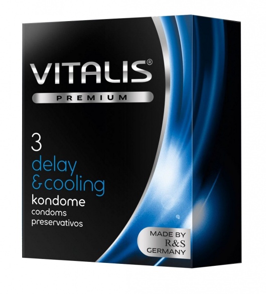 Презервативы VITALIS PREMIUM delay   cooling с охлаждающим эффектом - 3 шт. - Vitalis - купить с доставкой в Майкопе