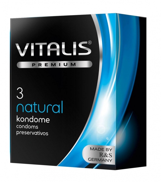 Классические презервативы VITALIS PREMIUM natural - 3 шт. - Vitalis - купить с доставкой в Майкопе