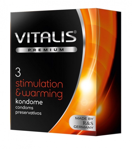 Презервативы VITALIS PREMIUM stimulation   warming с согревающим эффектом - 3 шт. - Vitalis - купить с доставкой в Майкопе