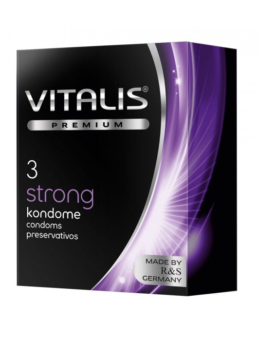 Презервативы с утолщенной стенкой VITALIS PREMIUM strong - 3 шт. - Vitalis - купить с доставкой в Майкопе
