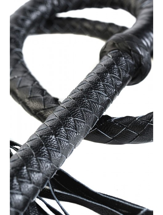 Длинный кожаный кнут с хлопушками на конце - ToyFa - купить с доставкой в Майкопе