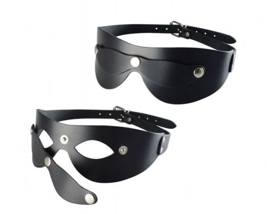 Черная кожаная маска  Новичок - Sitabella - купить с доставкой в Майкопе