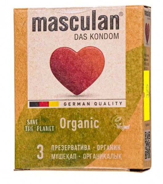 Экологически чистые презервативы Masculan Organic - 3 шт. - Masculan - купить с доставкой в Майкопе