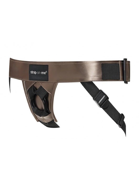 Бронзовый пояс для насадок Curious Harness - Strap-on-me - купить с доставкой в Майкопе
