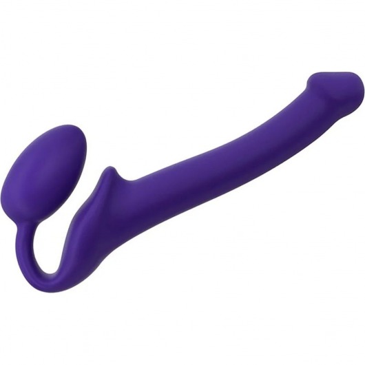 Фиолетовый безремневой страпон Silicone Bendable Strap-On - size S - Strap-on-me - купить с доставкой в Майкопе