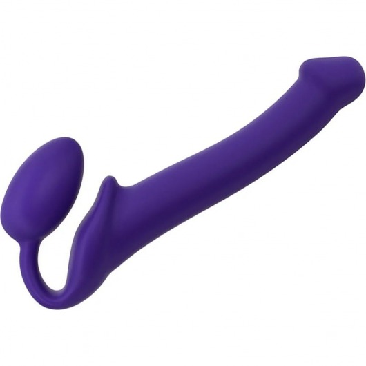 Фиолетовый безремневой страпон Silicone Bendable Strap-On - size M - Strap-on-me - купить с доставкой в Майкопе