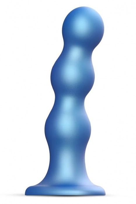 Голубая насадка Strap-On-Me Dildo Plug Balls size S - Strap-on-me - купить с доставкой в Майкопе