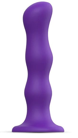 Фиолетовая насадка Strap-On-Me Dildo Geisha Balls size M - Strap-on-me - купить с доставкой в Майкопе