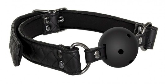 Черный кляп-шарик BALL GAG DIAMOND - Dream Toys - купить с доставкой в Майкопе