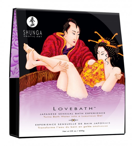 Соль для ванны Lovebath Sensual lotus, превращающая воду в гель - 650 гр. - Shunga - купить с доставкой в Майкопе