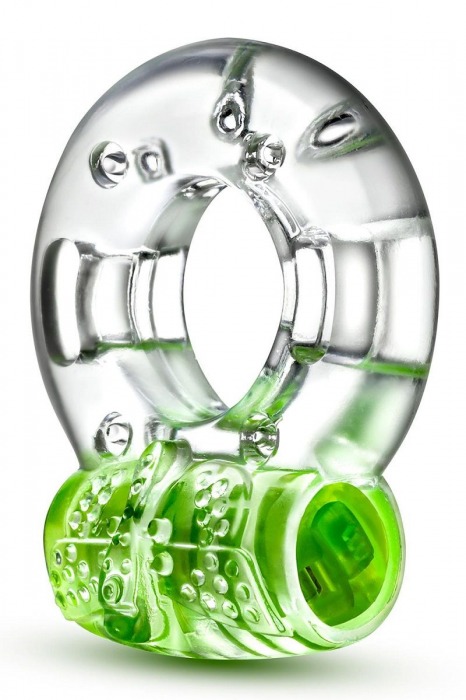Зеленое эрекционное виброкольцо Arouser Vibrating C-Ring - Blush Novelties - в Майкопе купить с доставкой