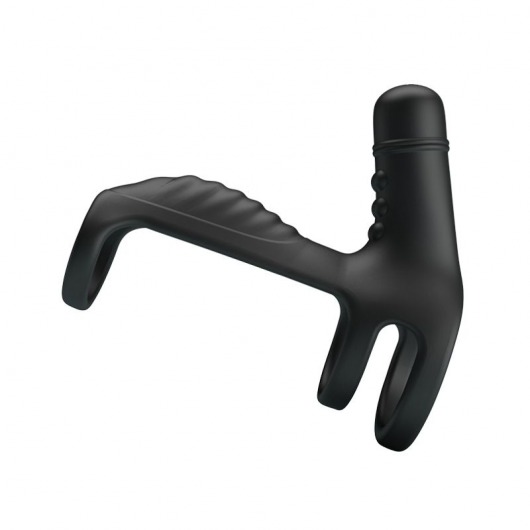 Черная вибронасадка на пенис Vibrating Penis Sling - Baile - в Майкопе купить с доставкой