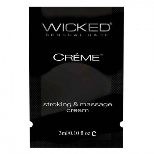 Крем для массажа и мастурбации Wicked Stroking and Massage Creme - 3 мл. - Wicked - купить с доставкой в Майкопе