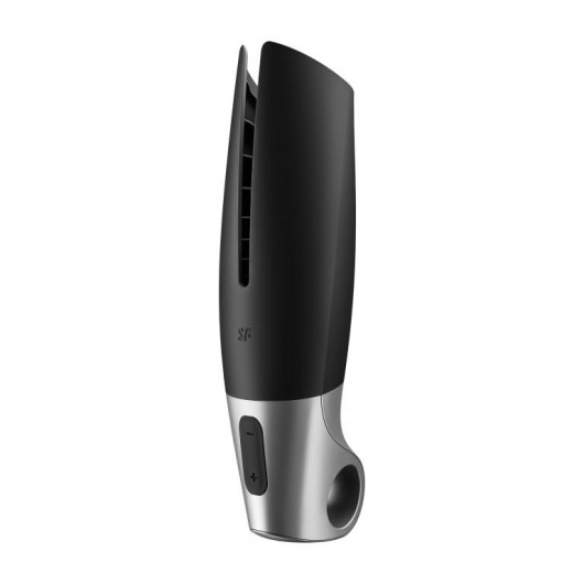 Черный мастурбатор с вибрацией Power Masturbator - Satisfyer - в Майкопе купить с доставкой