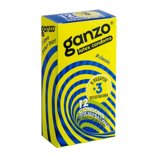 Классические презервативы с обильной смазкой Ganzo Classic - 15 шт. - Ganzo - купить с доставкой в Майкопе