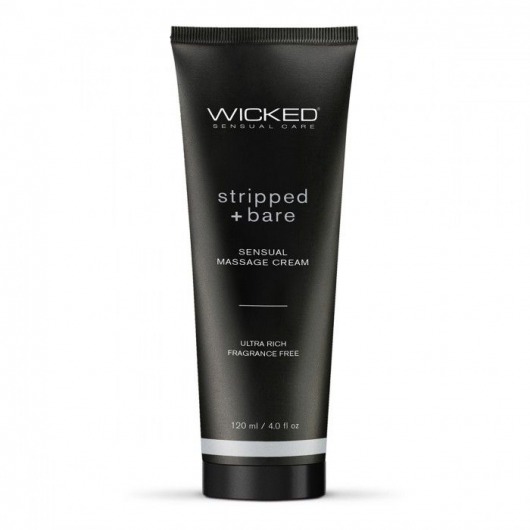 Массажный легкий крем WICKED Stripped plus Bare - 120 мл. - Wicked - купить с доставкой в Майкопе