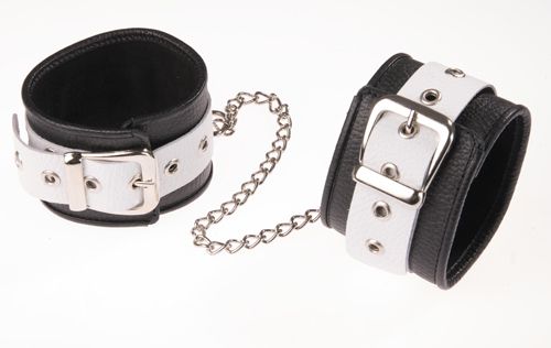 Черно-белые оковы на ноги - Sitabella - купить с доставкой в Майкопе