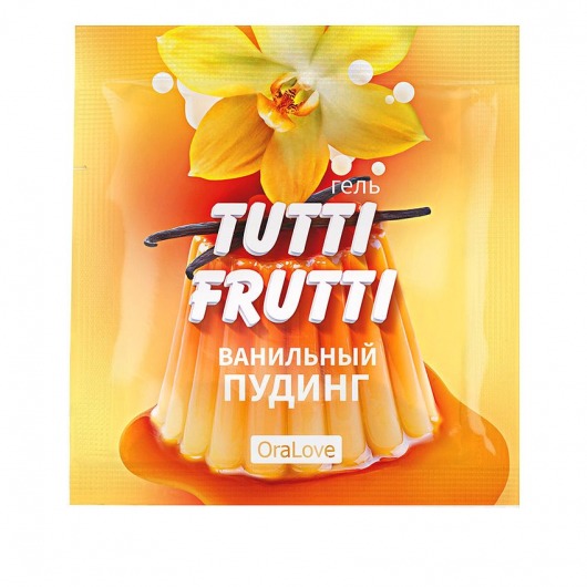 Пробник гель-смазки Tutti-frutti со вкусом ванильного пудинга - 4 гр. - Биоритм - купить с доставкой в Майкопе