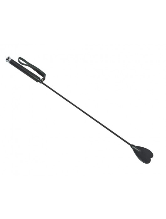 Чёрный стек с шлепком-сердечком - 70 см. - Sitabella - купить с доставкой в Майкопе