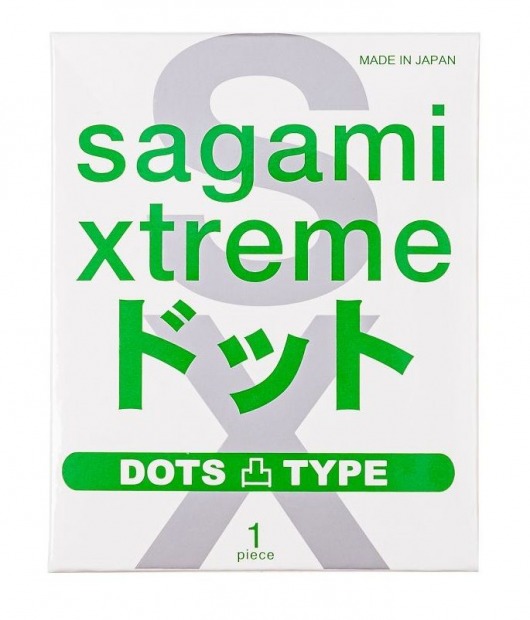 Презерватив Sagami Xtreme Type-E с точками - 1 шт. - Sagami - купить с доставкой в Майкопе