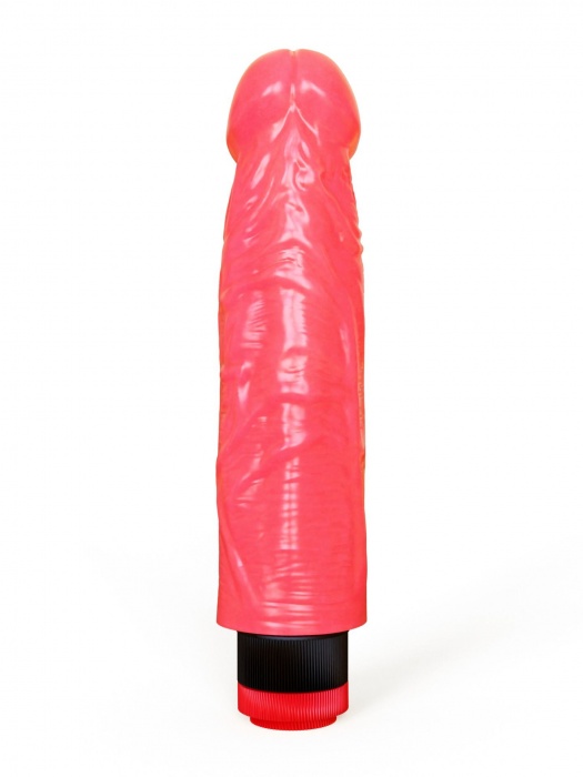 Розовый вибромассажер в виде фаллоса с венками - 18,5 см. - LOVETOY (А-Полимер)
