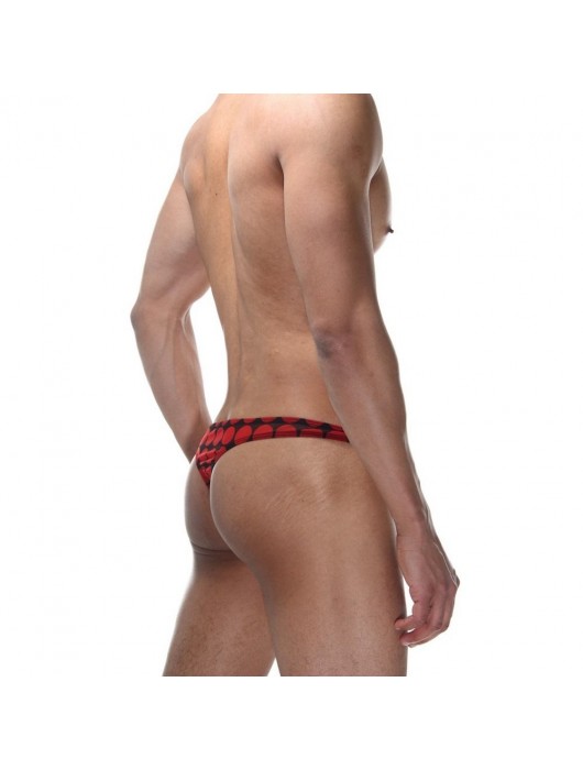 Мужские трусы-тонги в крупный красный горох - La Blinque купить с доставкой