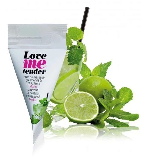 Съедобное согревающее массажное масло Love Me Tender Mojito с ароматом мохито - 10 мл. - Love to Love - купить с доставкой в Майкопе